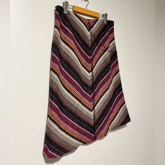 Zara Multicolor Chevron Midi Skirt - Picture 7 of 12